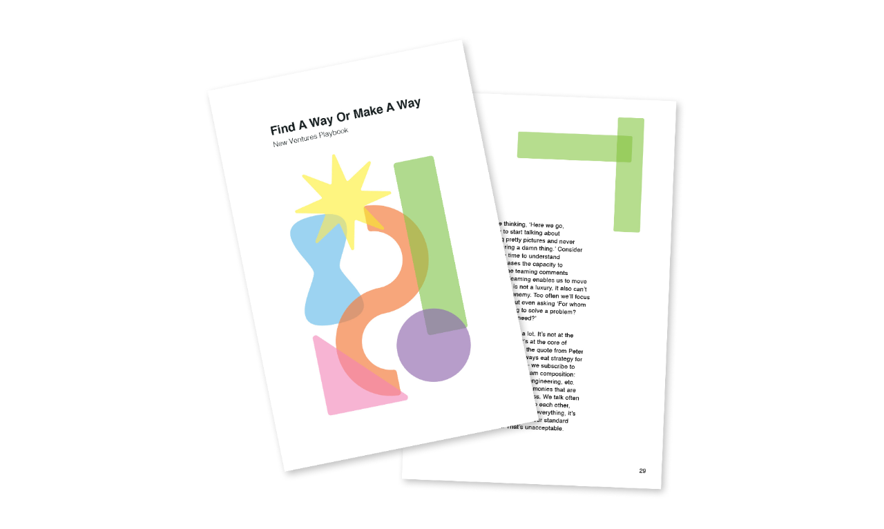 Front cover and one page from the playbook